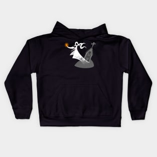 Ghost Dog Reindeer Kids Hoodie